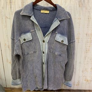 Acid Washed Blue Shacket